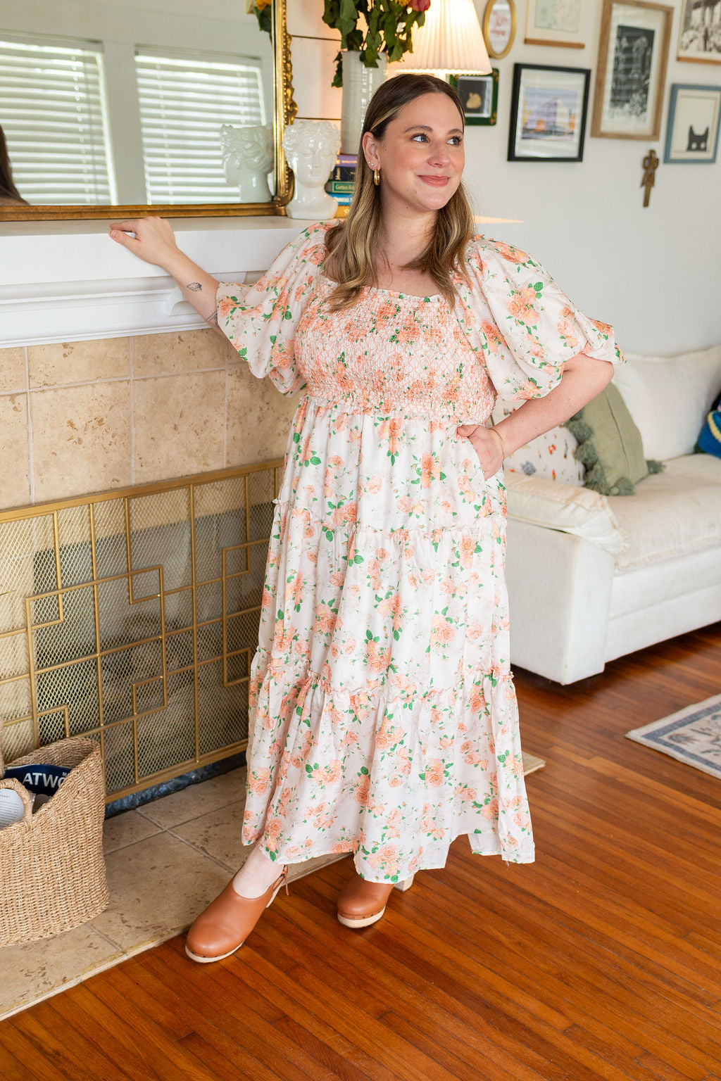 The Cleo Smocked Midi Dress