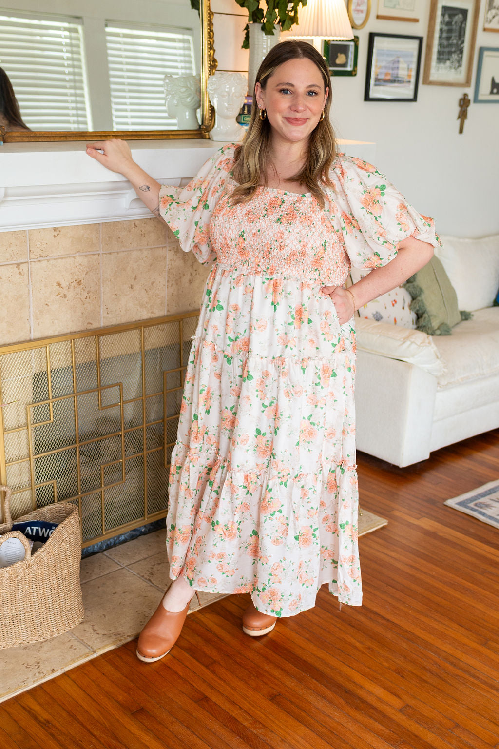The Cleo Smocked Midi Dress