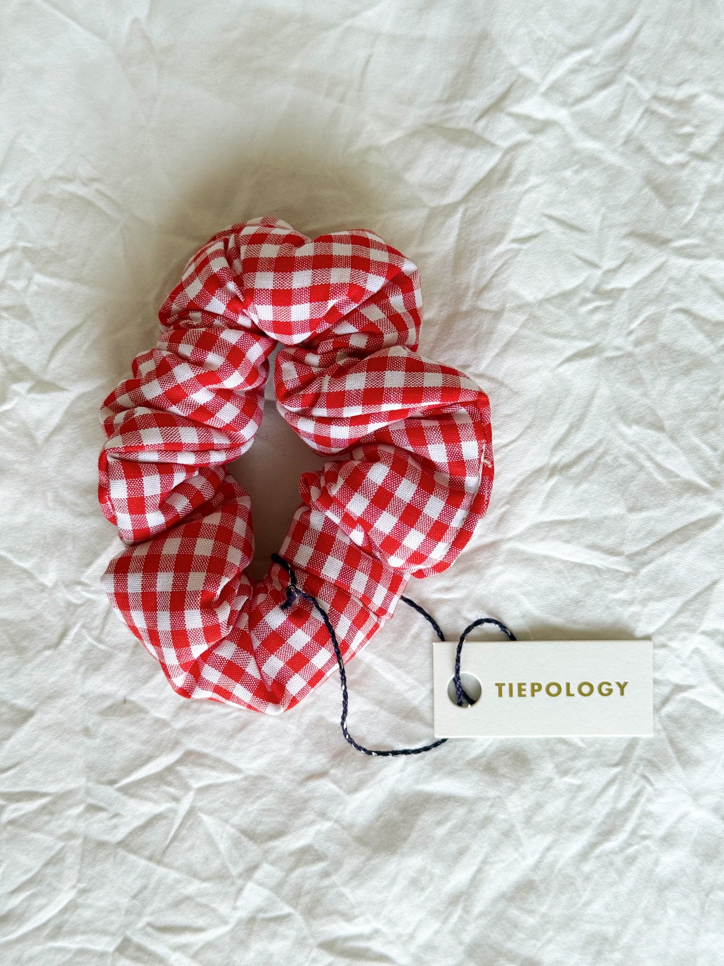 Gingham Hair Scrunchie