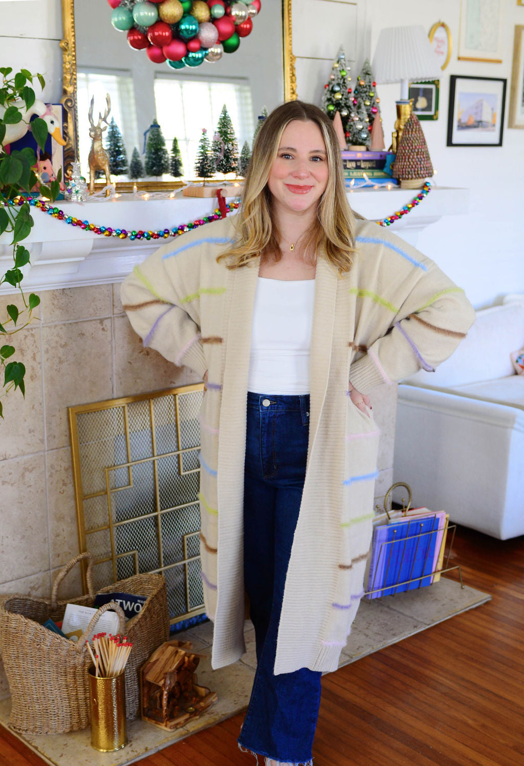 The Charlie Stripe Midi Cardigan