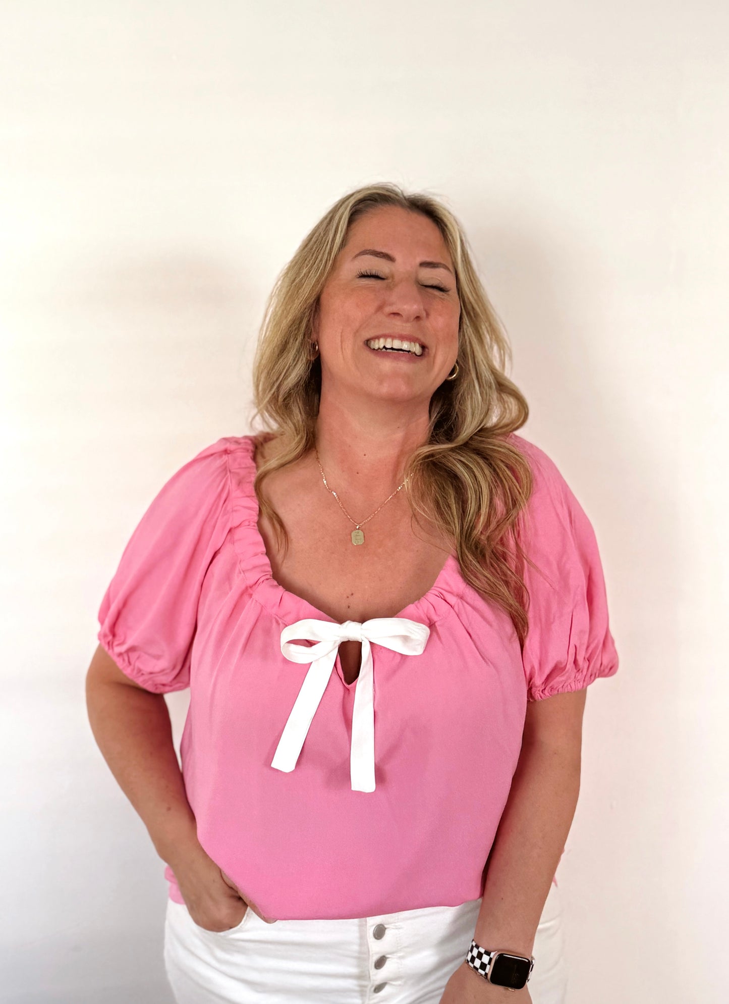 The Kate Front Self Tie Blouse