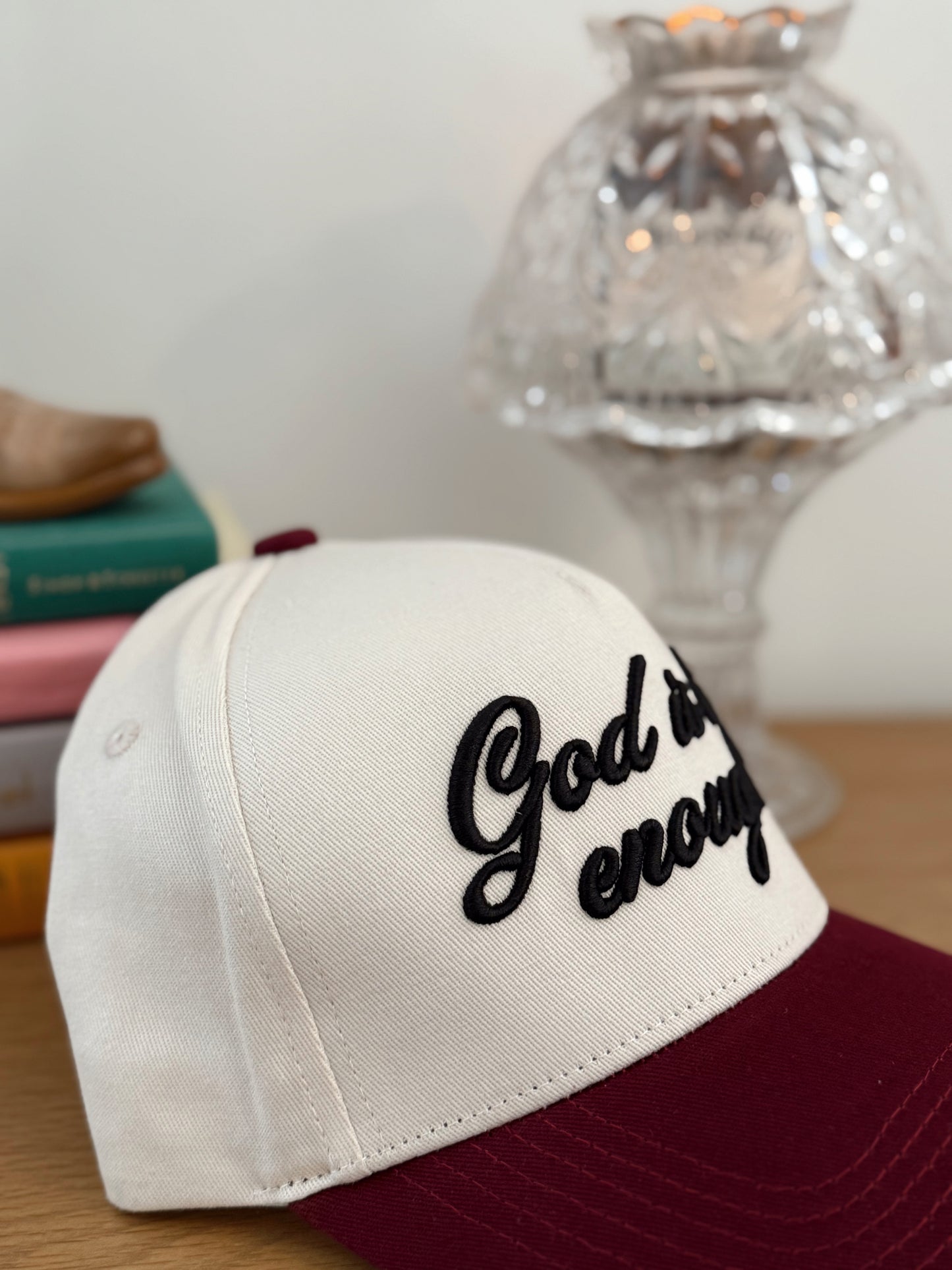 God is big enough Embroidered Hat
