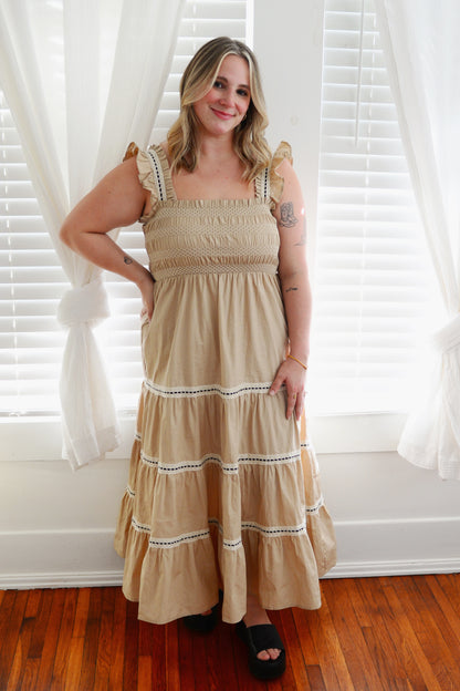 The Sutton Smocked Tiered Maxi Dress