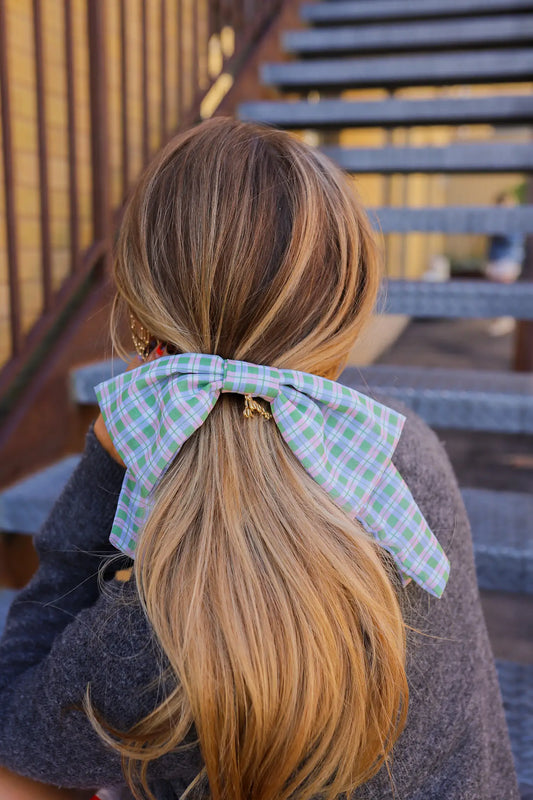 Plaid Slouchy Bow