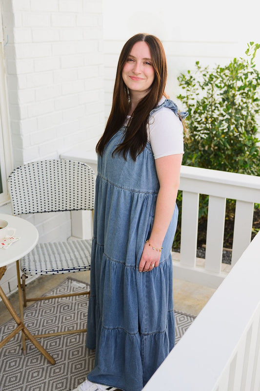 The Sicily Denim Midi Dress
