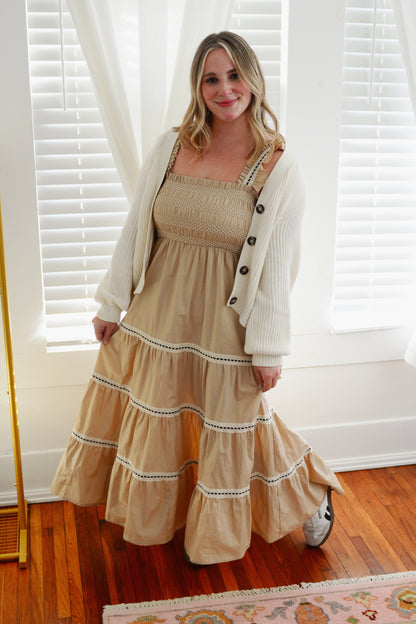 The Sutton Smocked Tiered Maxi Dress