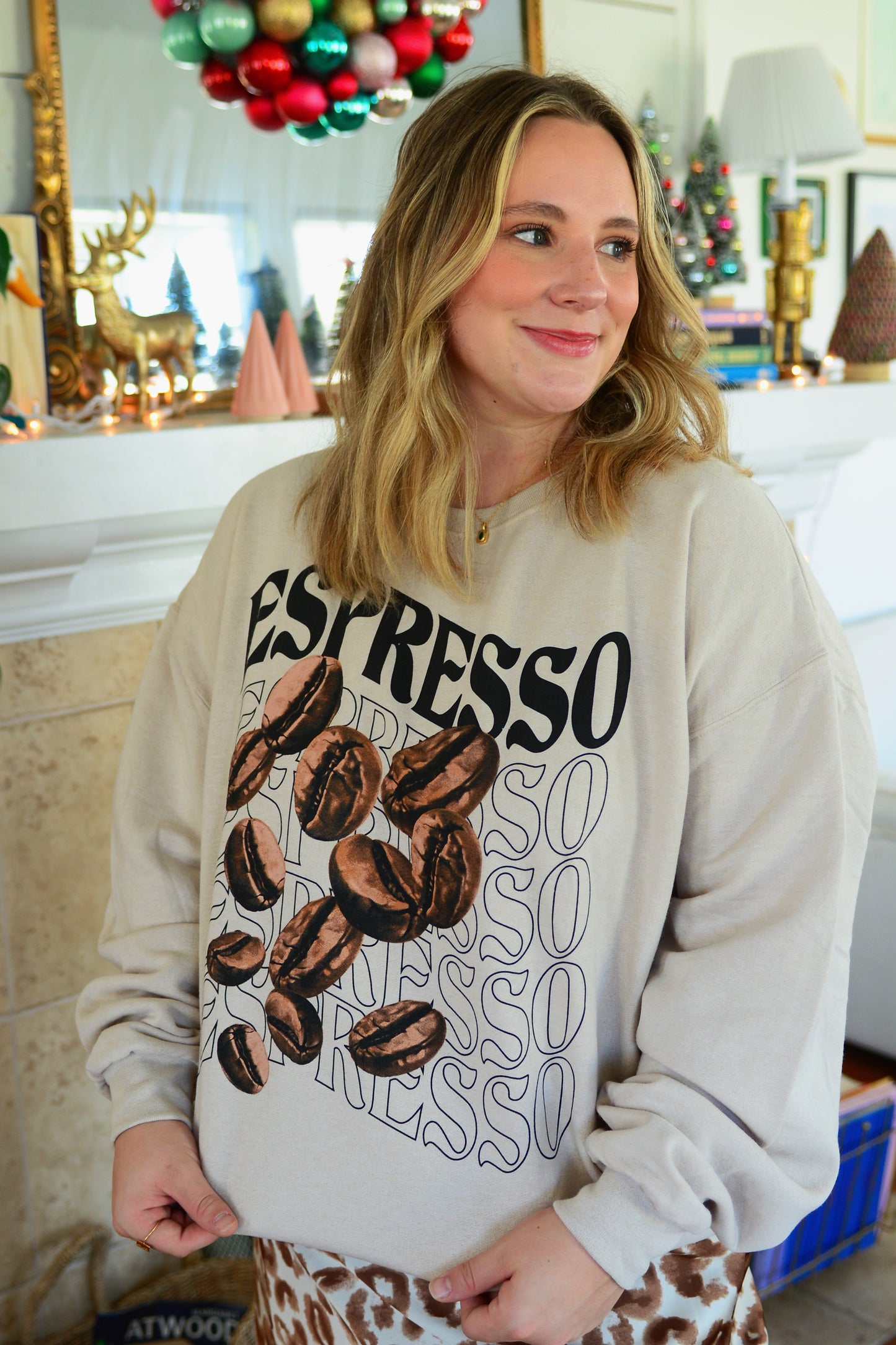 The Sabrina Espresso Graphic Sweatshirt