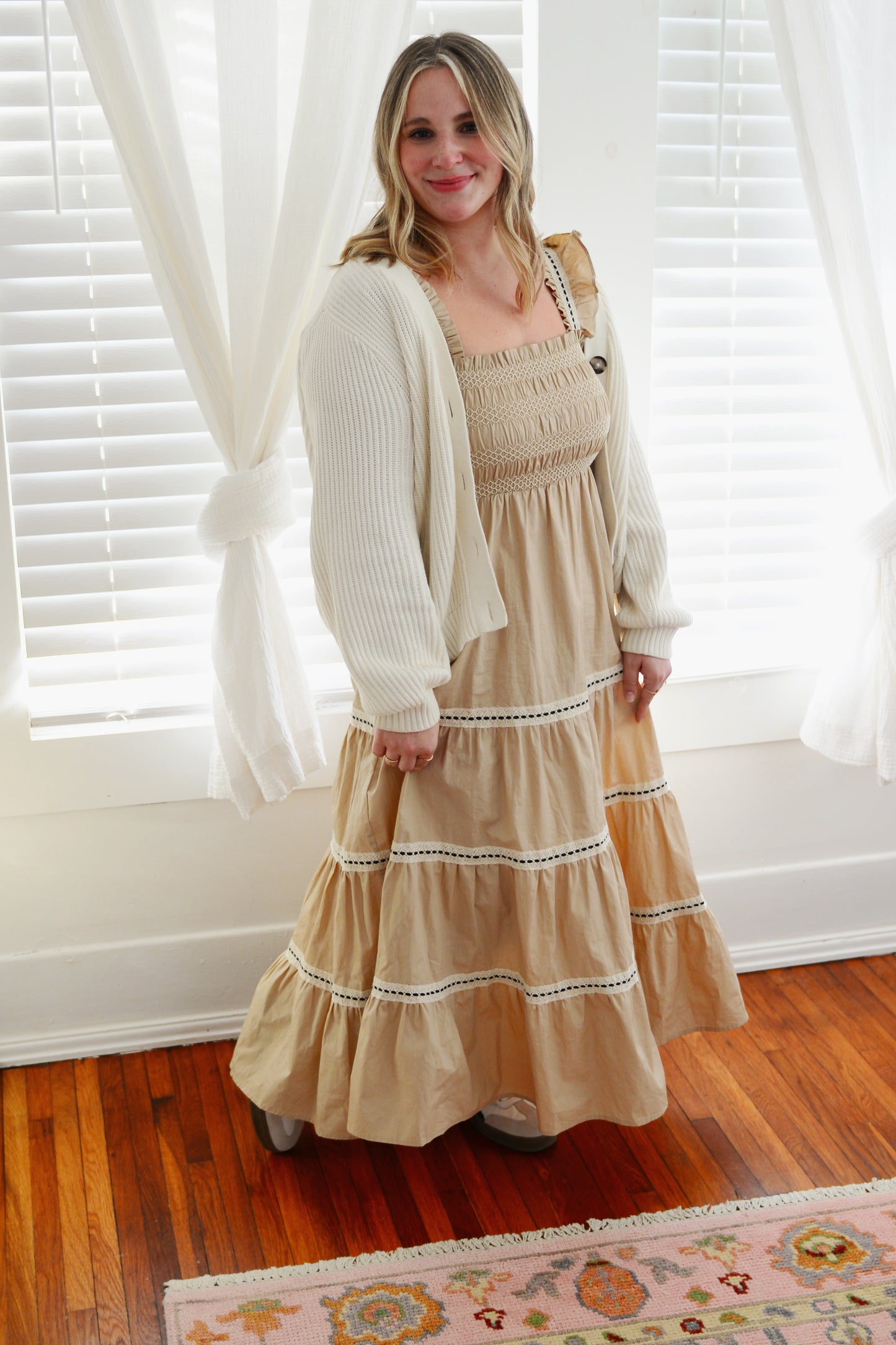 The Sutton Smocked Tiered Maxi Dress