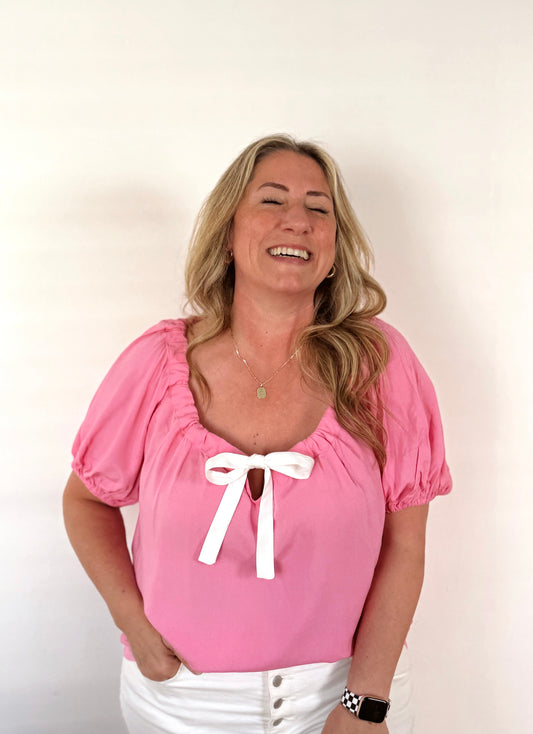The Kate Front Self Tie Blouse