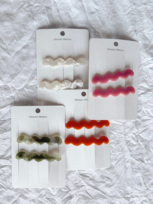 Eco Cloud Wave Slide Hair Pin Set