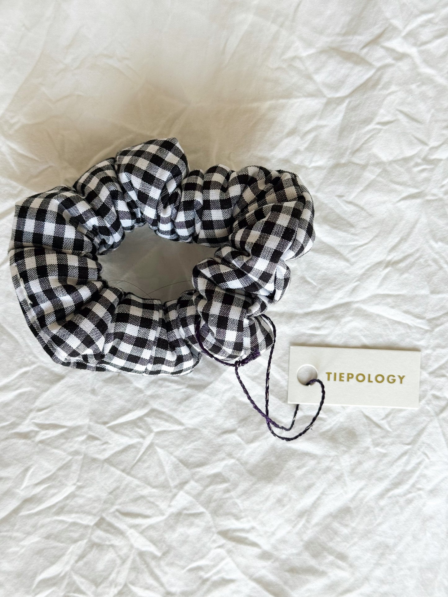 Gingham Hair Scrunchie