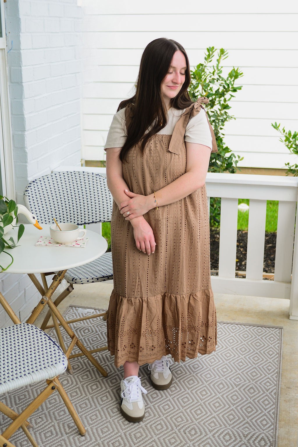 The Morgan Eyelet Midi Dress