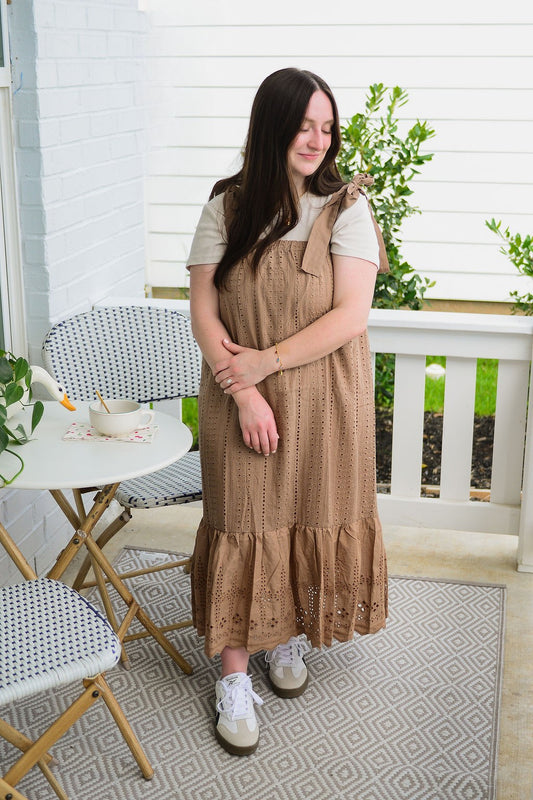 The Morgan Eyelet Midi Dress