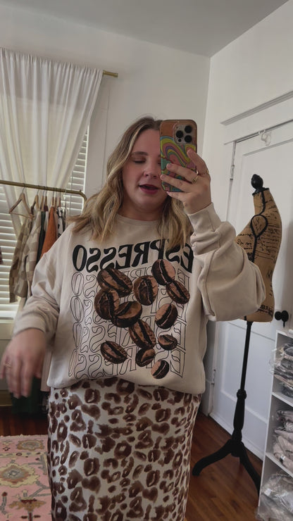 The Sabrina Espresso Graphic Sweatshirt