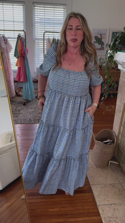 The Daisy Gingham Maxi Dress