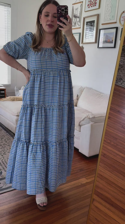 The Daisy Gingham Maxi Dress